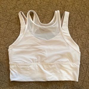 White Lululemon sports bra